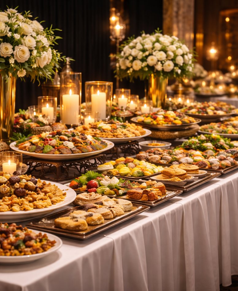 Catering table decoration